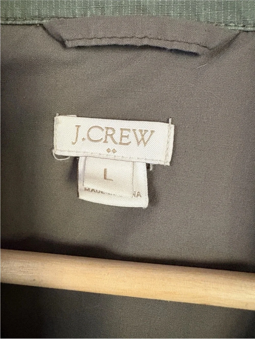 J.Crew Olive Utility Jacket - Women's Large